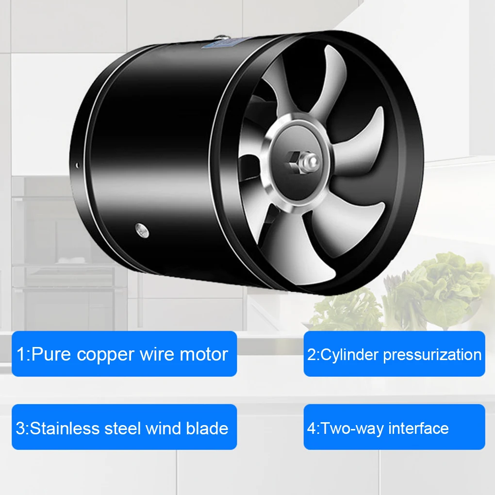 

Metal Wide Use Ventilator Fan - Versatile And Simple To Accessorize Powerful Easy Installation Quiet Running Duct Fan Black