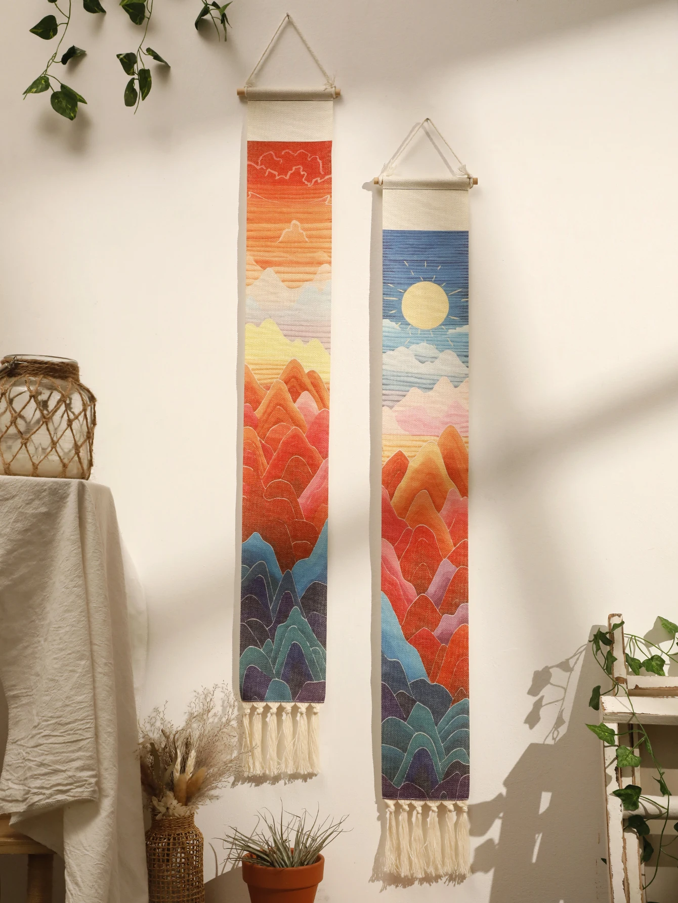 Multiple Styles Sunrise And Sunset Tapestry Boho Moon Home Decoration Room Wall Decor Nordic Wall Hanging Hanging Ornaments Gift