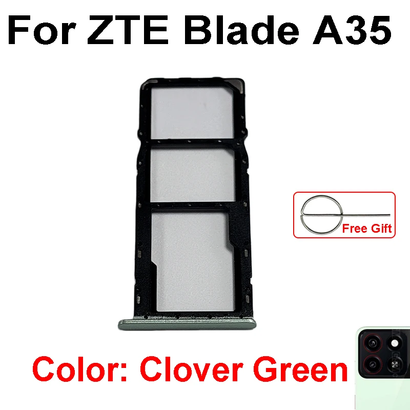 For ZTE Blade A35 A55 A75 4G 5G SIM Card Tray Card Socket Reader