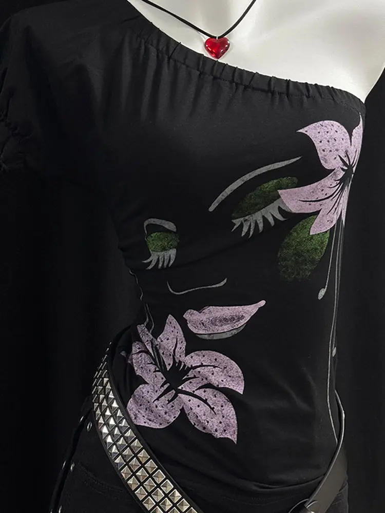 

Original Unique Sli Bla Print ter T-irt Sexy Slimming Versatile Top for Young Women Summer Casual Wear Polyester C...