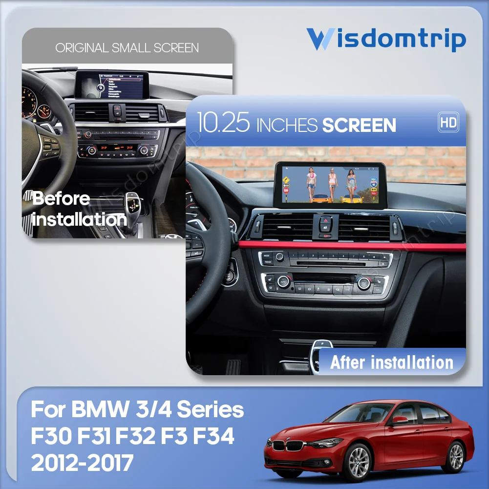 For BMW 3/4 Series F30 2012-2017  Car Intelligent Multimedia Video Player GPS 4G Navigation Radio Carplay+Android AUTO Android13