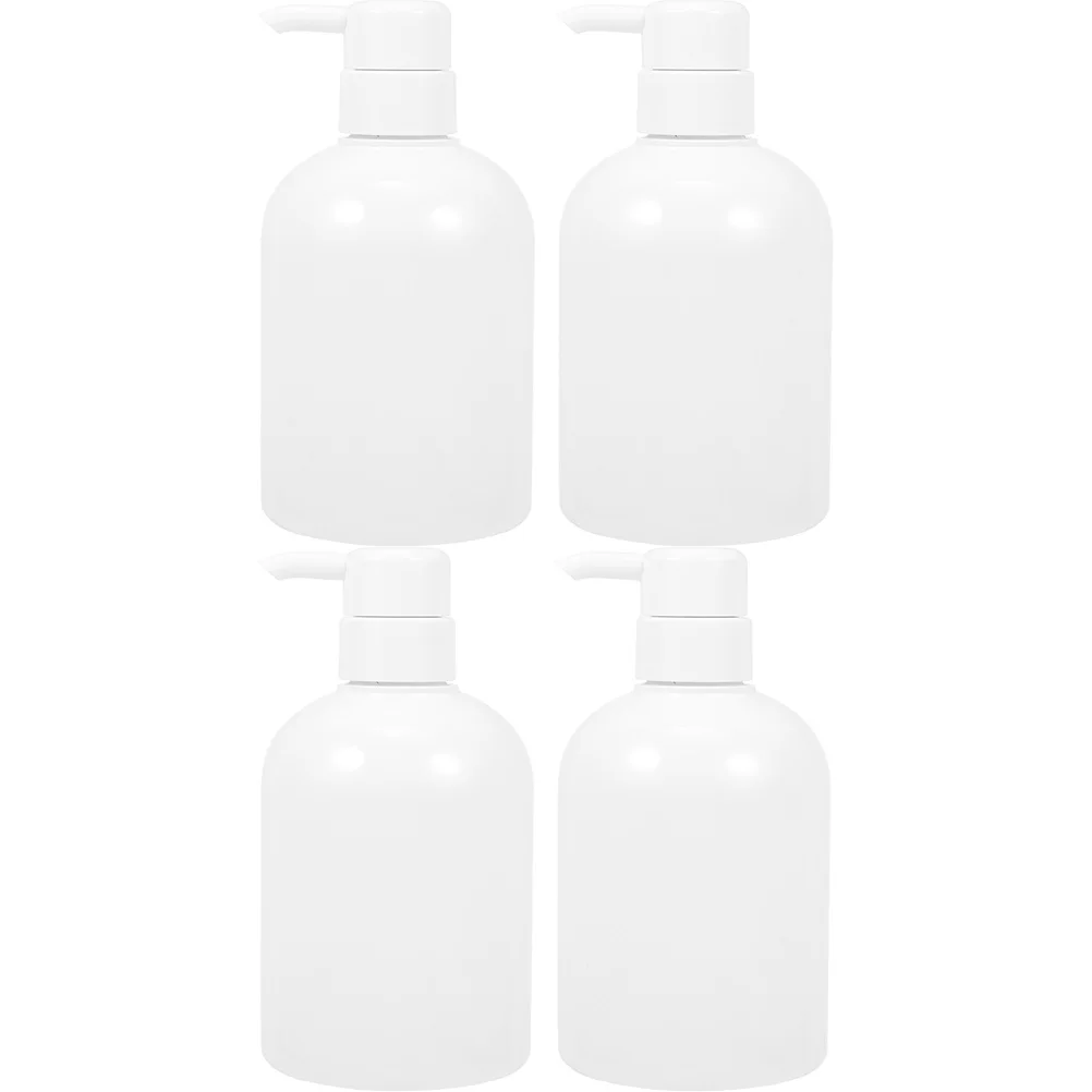 

4Pcs Pump Bottle Set Empty Refillable Lotion Shampoo Soap Dispensers Durable Convenient Pump Bottle for Shampoo
