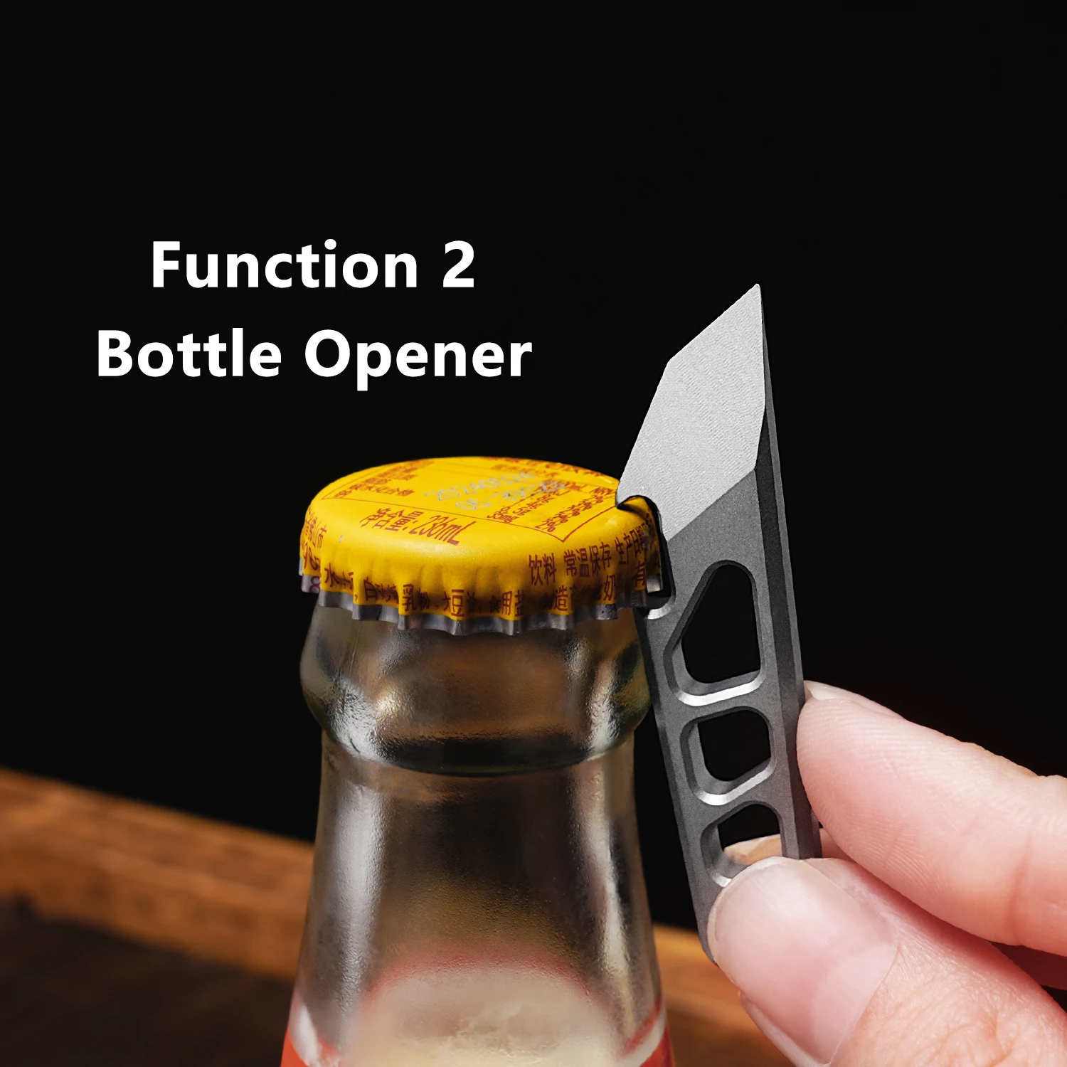 TGZUO Mini Pry Bars 4in1 Titanium Alloy Crowbars Multifunctional Tool Keychain Pendant Portable Pocket Tool Bottle Opener