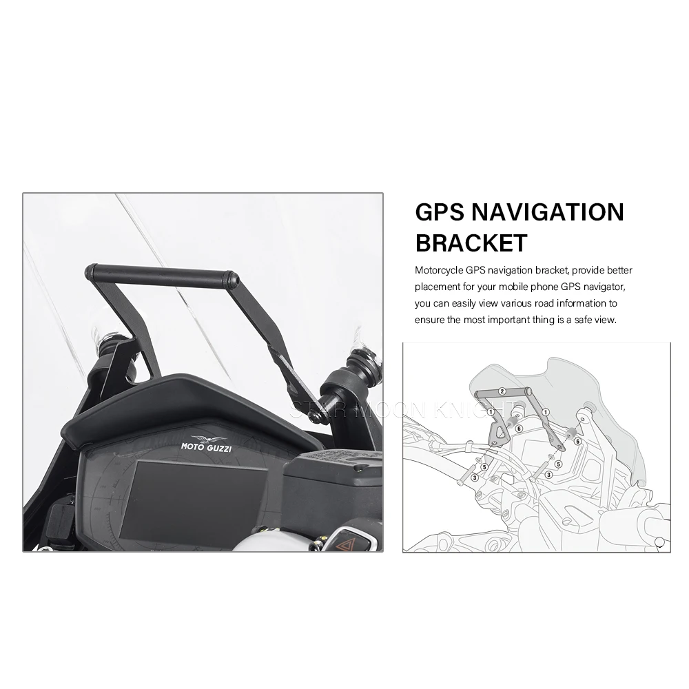 Smart Phone Holder GPS Navigation Bracket For MOTO GUZZI V 85 TT V85TT V85 2019- Motorcycle Windshield Fairing Upper Bracket