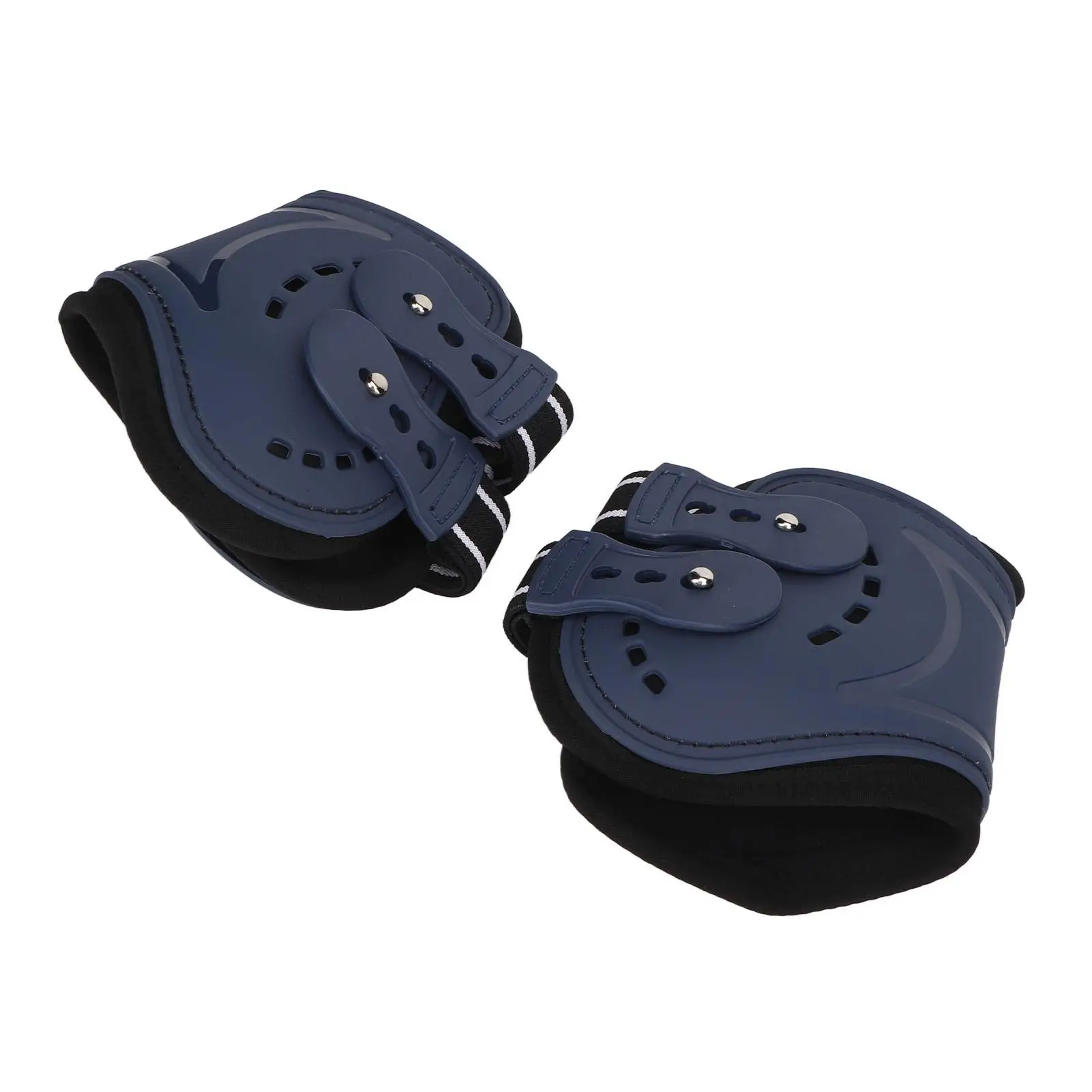 Blue Breathable Horse Hind Leg Boots - Shockproof for jumping Leg Guards for Equine