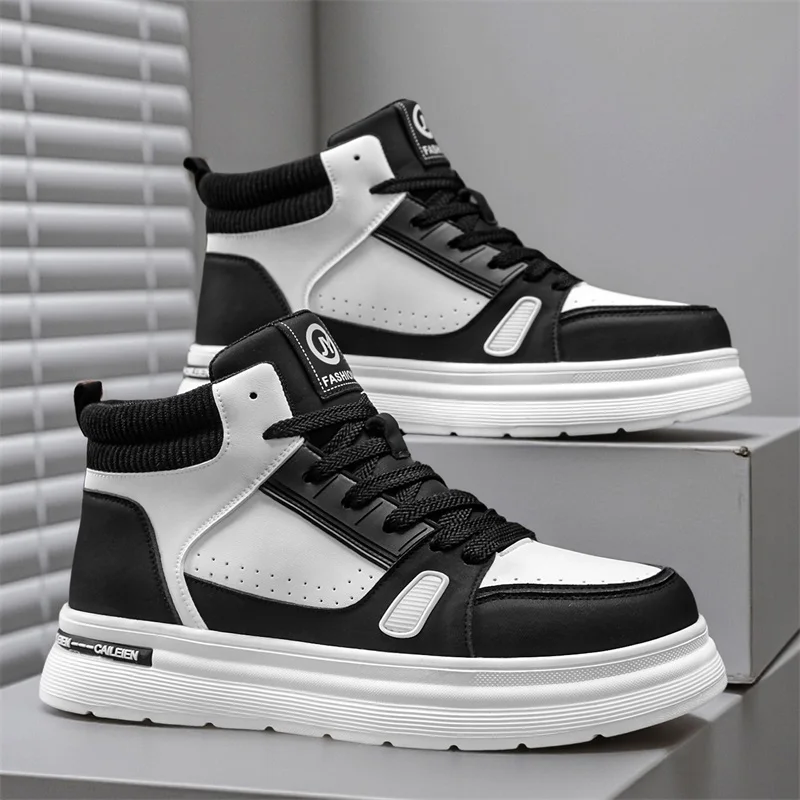 

Men's casual shoes four seasons new high-top breathable soft sole non-slip outdoor walking shoes youth Joker sports board shoes