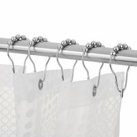 Shower Curtain Hooks Rings Rust-Resistant Shower Curtain Rings Hooks 12Pcs