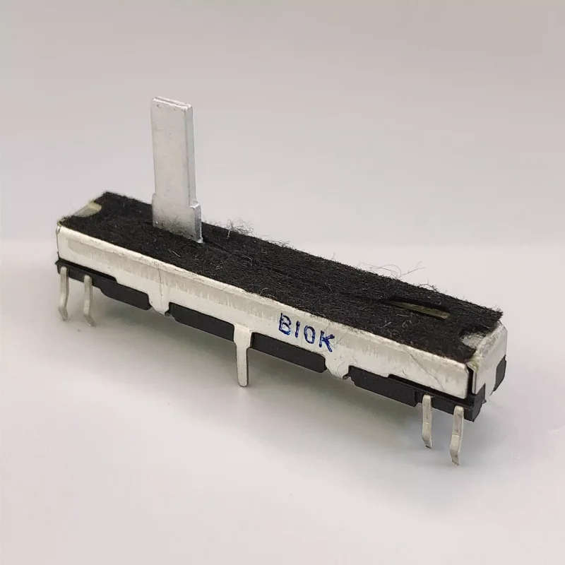1pcs，Straight slip potentiometer，B10K，8Pin，  Total length 45mm，CT670，Keyboard volume putter
