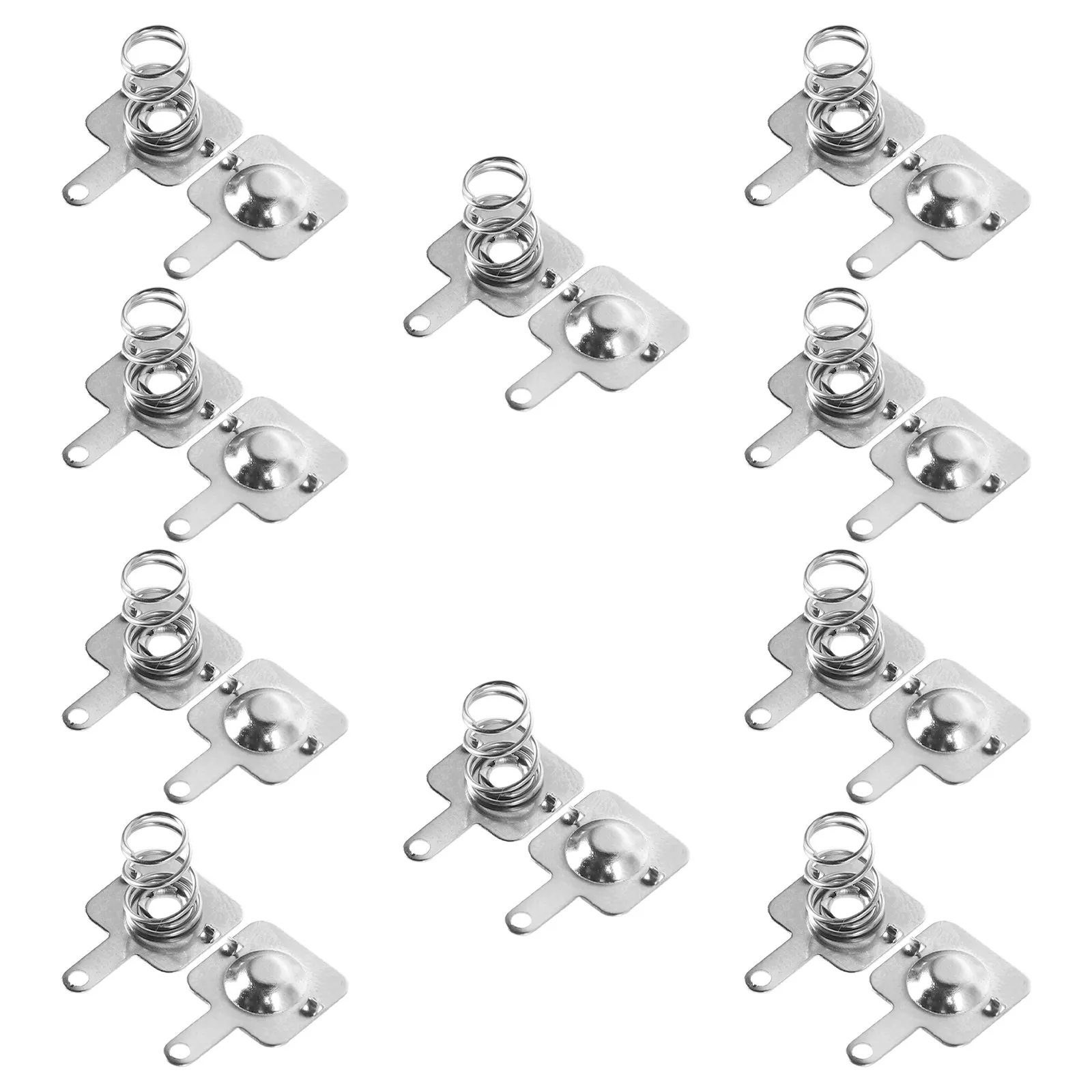 

10Sets Battery Box Spring Plates Aaa Replacement Contact for Remote Control Devices DIY Quick Connect Metal Battery Spring