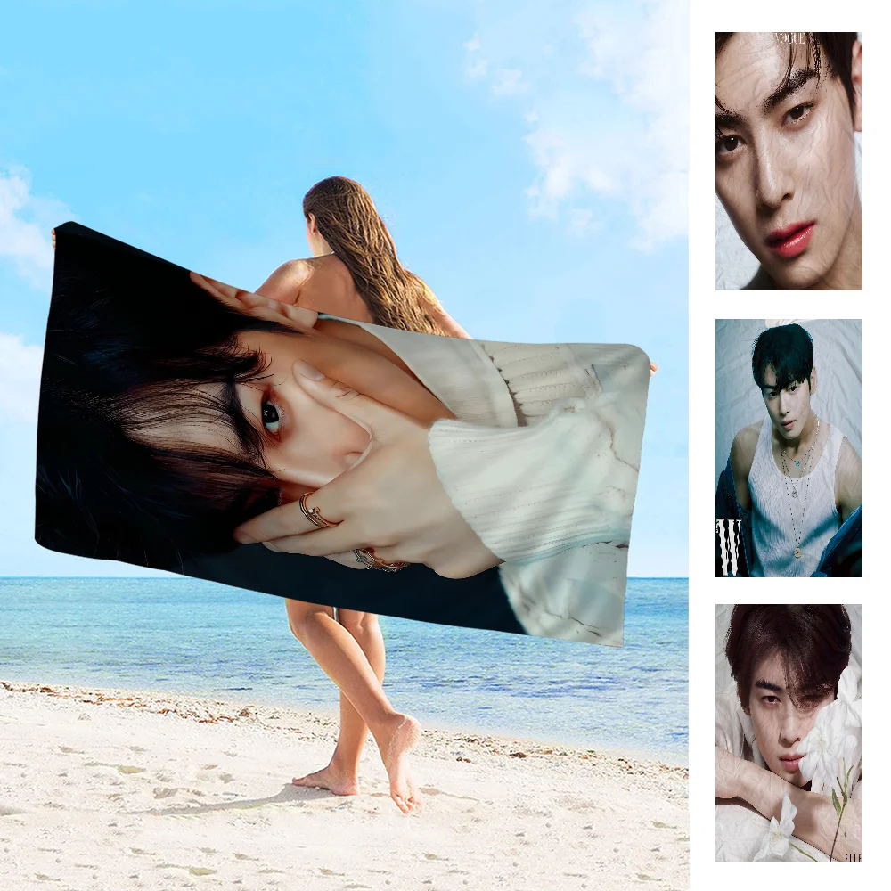 Korea Cha Eun Woo Towel Microfiber Beach Towel Absorbent Quick dry Soft Yoga Swimming Resort Mountain Climbing Towel