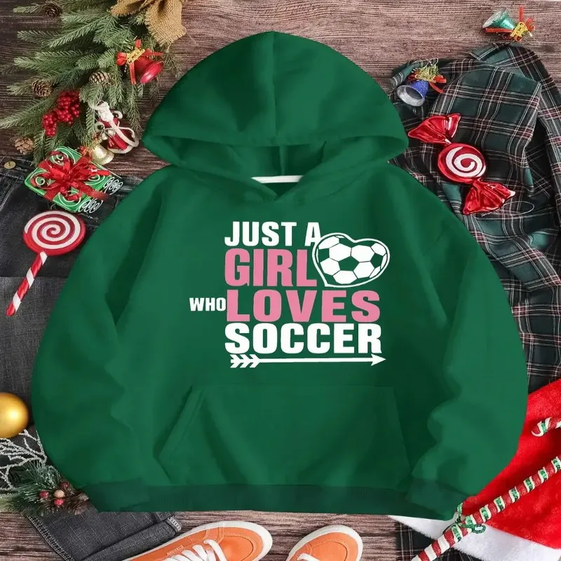 

Просто девочка, которая любит футболу, зима-осень, женская одежда больших размеров, женский свитшот большого размера из чистого хлопка, модный топ