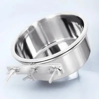 

Removable Hanging Stainless Steel Dog Cat Bowl Pet Food Container Durable Wear Resistant Convenient Water Holder