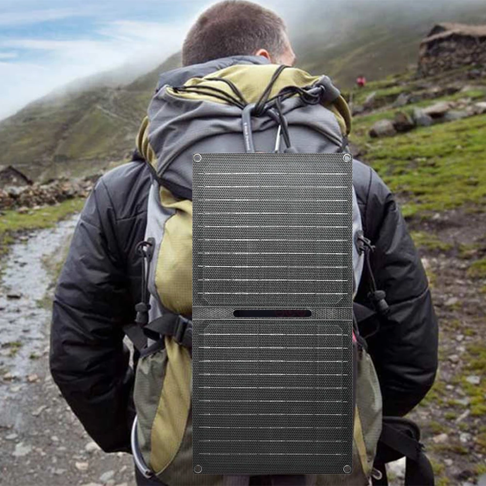 24W Portable Solar Panel Waterproof Camping Solar Panel Charger Folding Solar Charger for Outdoor Camping Phone Charger
