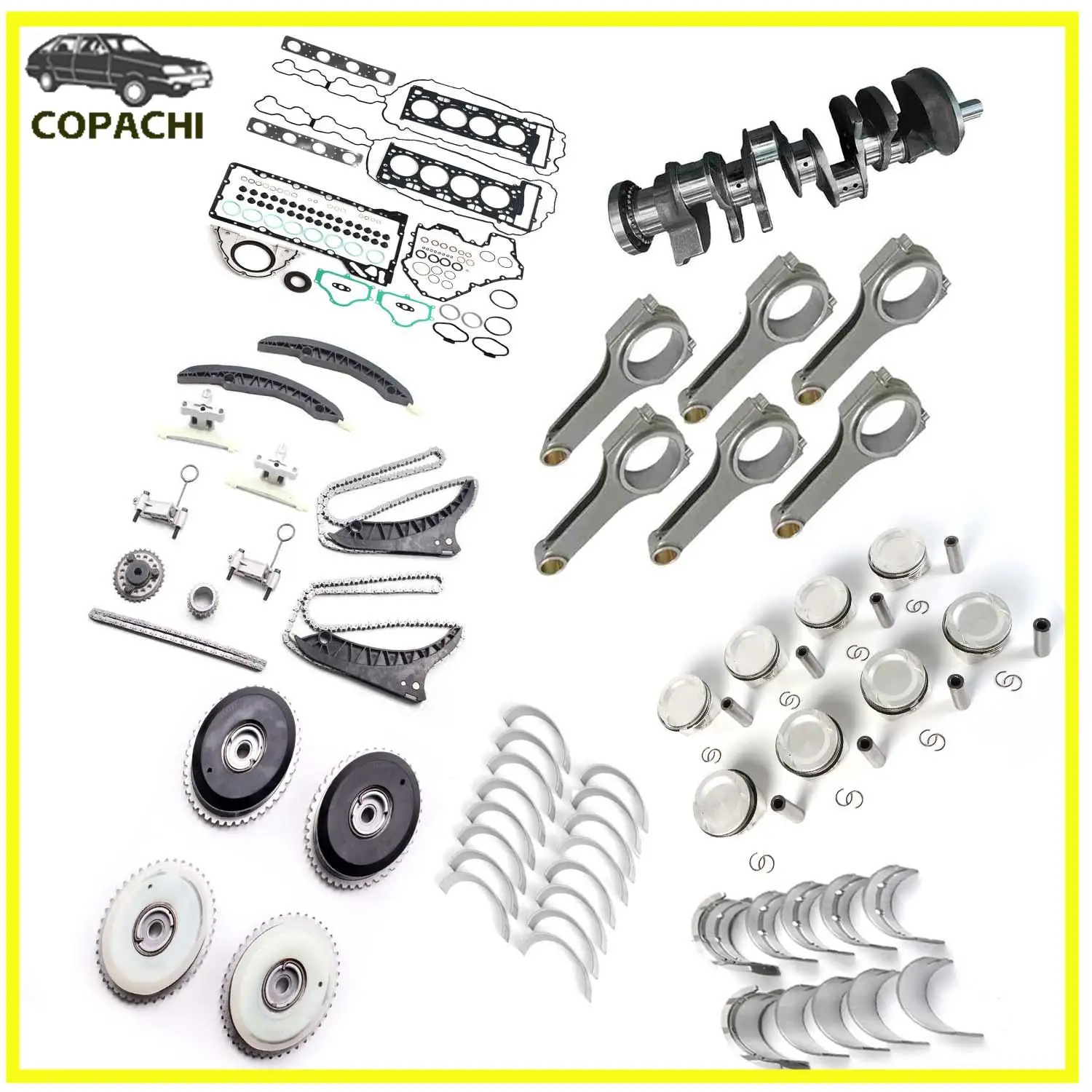 1set S63B44 S63 4.4 Engine Gasket Pistons Rebuild Kit For BMW X5 M E70 F85 X6 M E71 F86 M5 2011-2019 F10 F90 M6 F06 F12 F13 Car