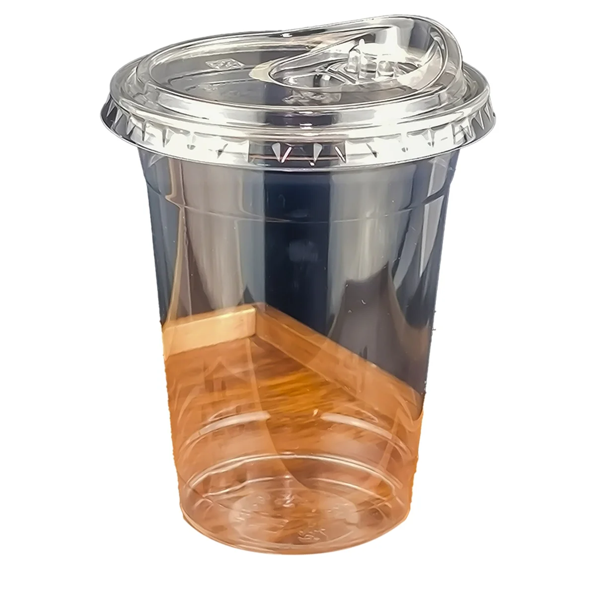 

14oz Plastic Cup with Direct Drinking Lid Clear Disposable Cup Tasting