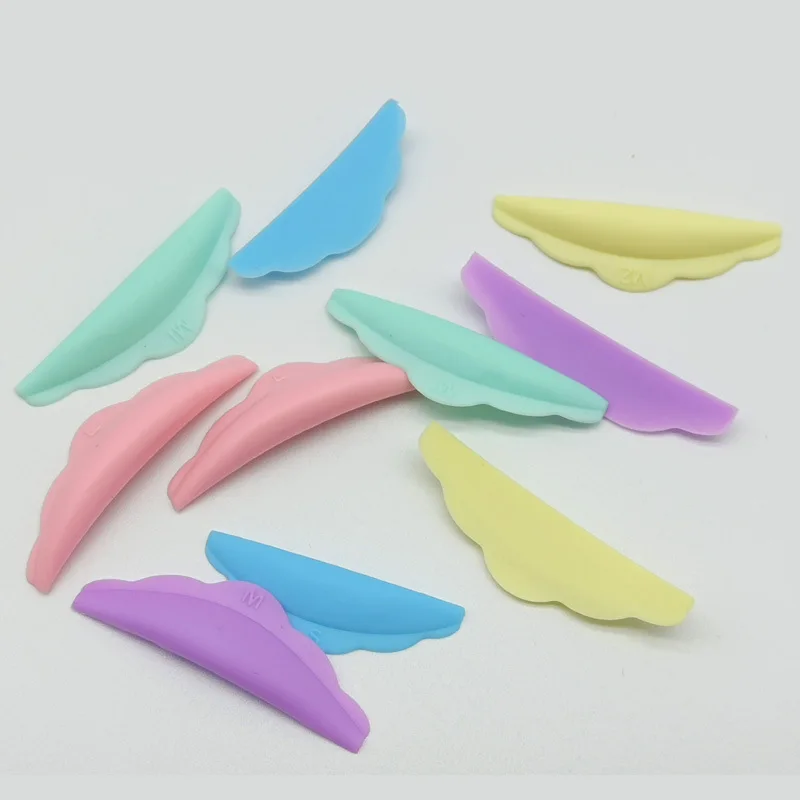 5 คู่ที่มีสีสัน Eyelash Curler Pads 3D Lashes Perming อุปกรณ์เสริม Lash Lift ชุดแต่งหน้าเครื่องมือความงามสําหรับผู้หญิง