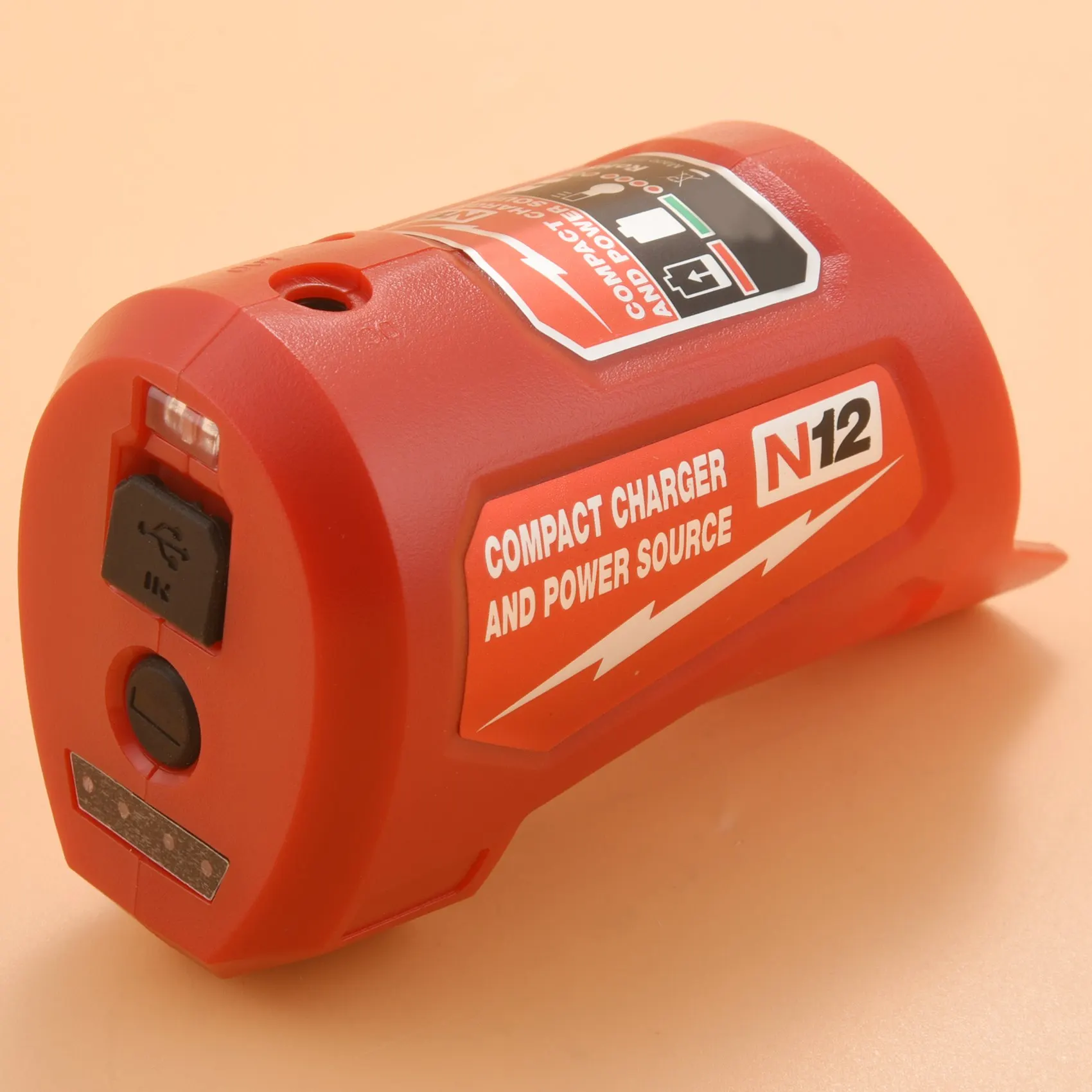 Popular Portable USB Battery Charger and Power Source Fit for 48-59-1201 N12 USB Adapter-Red