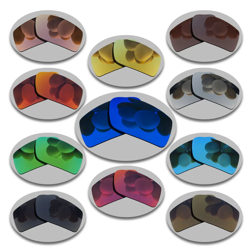 Sky Blue&Fire Red Lenses Replacement For-Oakley Gascan small Polarized Sunglasses