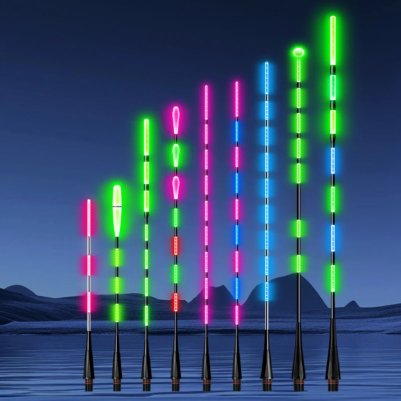 

5pcs/Lot Electric Fishing Floats Upper Parts Night Fishing Light Luminous High Brightness Optical Fiber Fishing Accessories