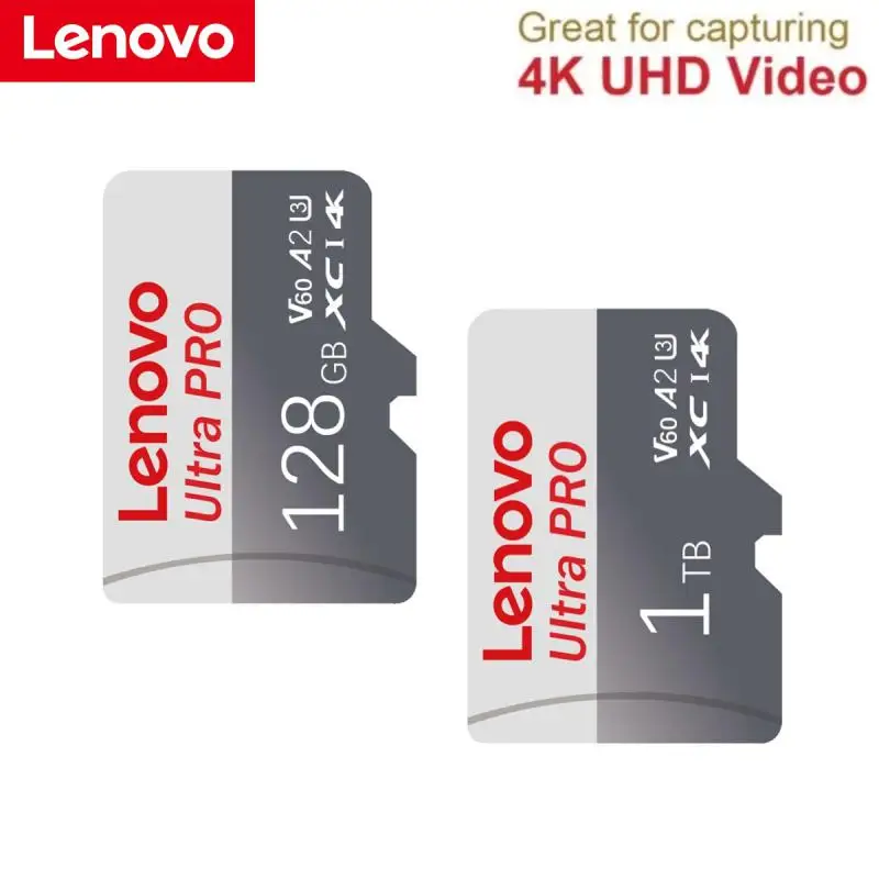 Lenovo 2TB Micro TF SD Card U3 High Speed 1TB SD Card A2 TF Card 512GB Memory Card 128GB For Camera UAV SD Adapter