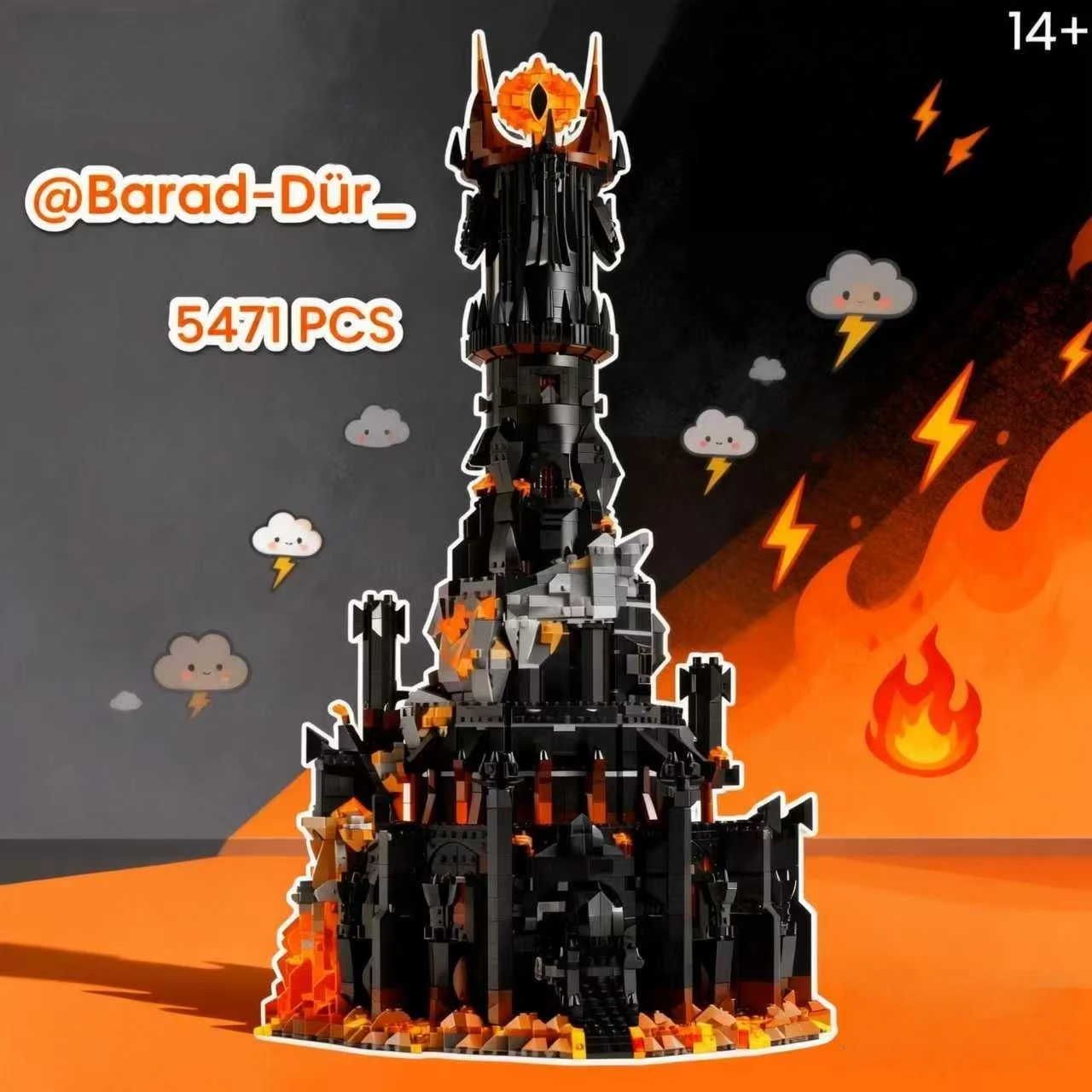 

Super Deals 5471Pcs 2024 New 10333 Black Tower Dark Model Building Blocks Kit Bricks MOC Toy for Boys Adult Birthday Gifts