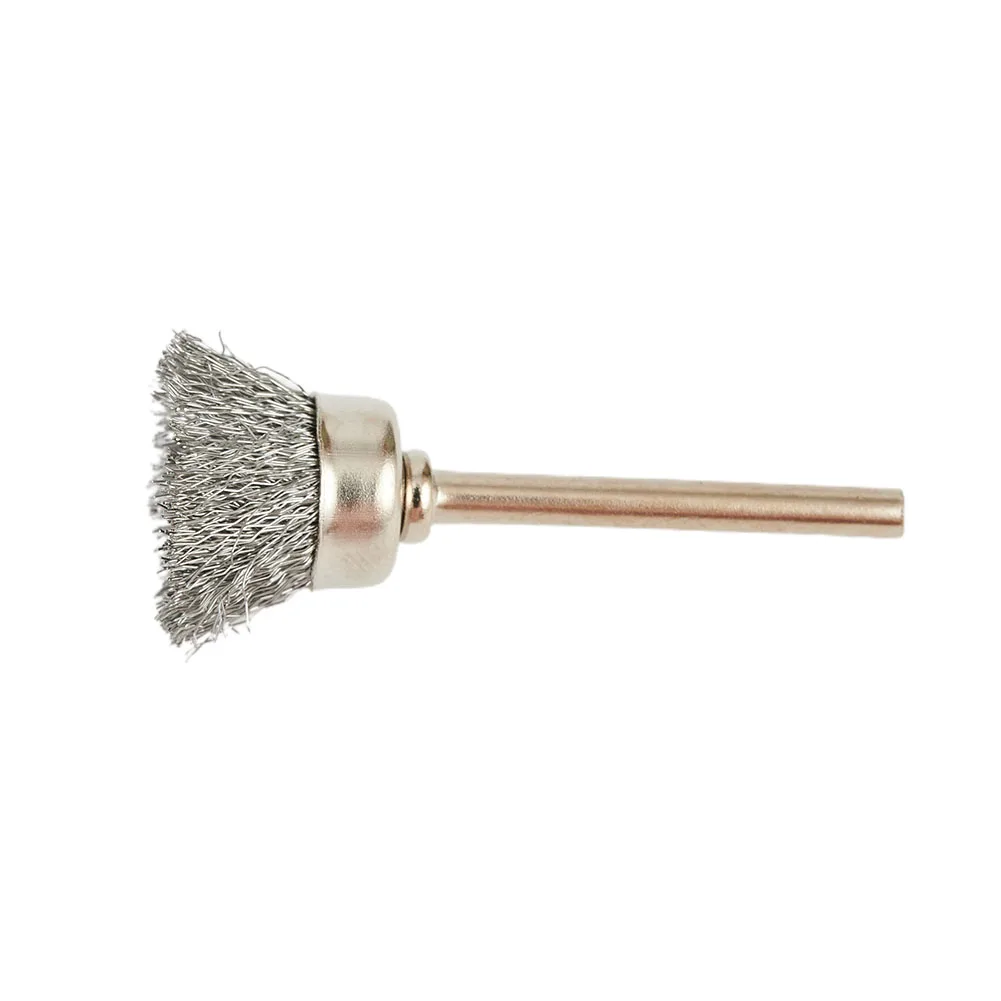 9Pcs/set  Mini Brush Rotary Tool Drill Polishing Grinding Wheel T-shaped Small Brush Accessories  Stainless Steel Wire Brush