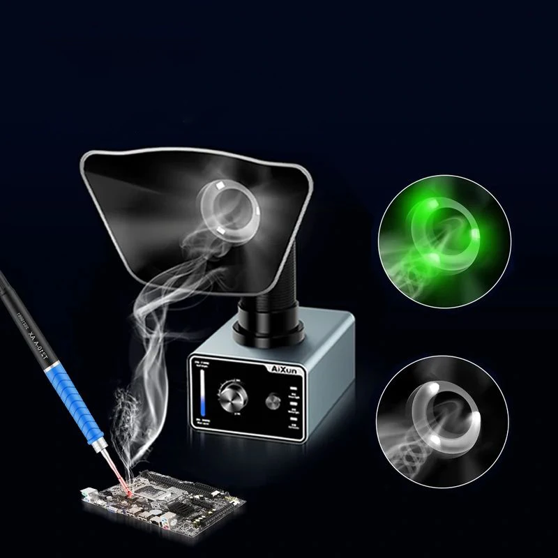 Aixun ES02 4000RPM آلة استخلاص الدخان سرعة قابل للتعديل مروحة بدون فرش تصميم فليتر مزدوج لإزالة الدخان الزيتي أثناء لحام