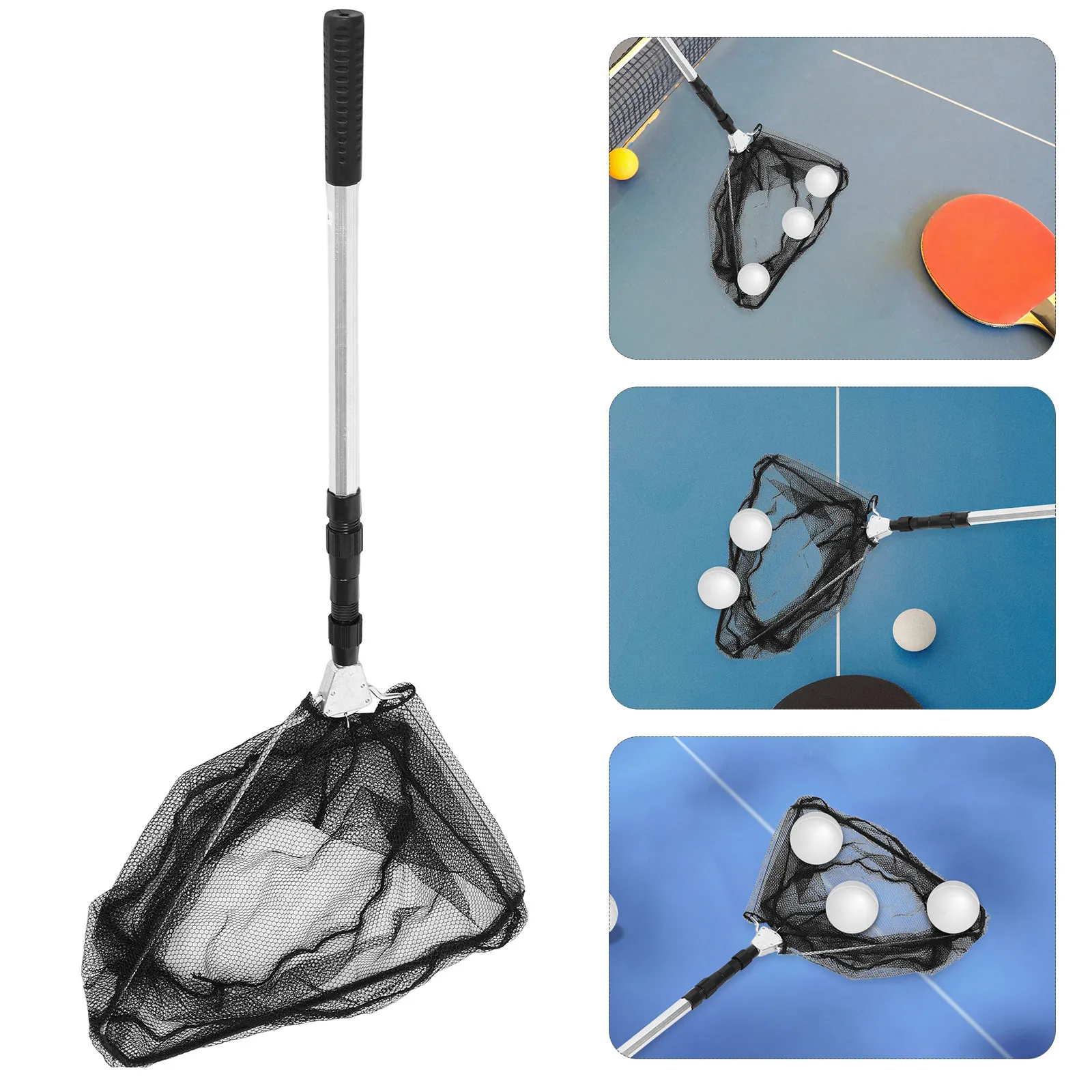 

Телескопический портативный сборщик теннисных мячей с регулируемой ручкой, выдвижной инструмент с длинной ручкой для тренировок