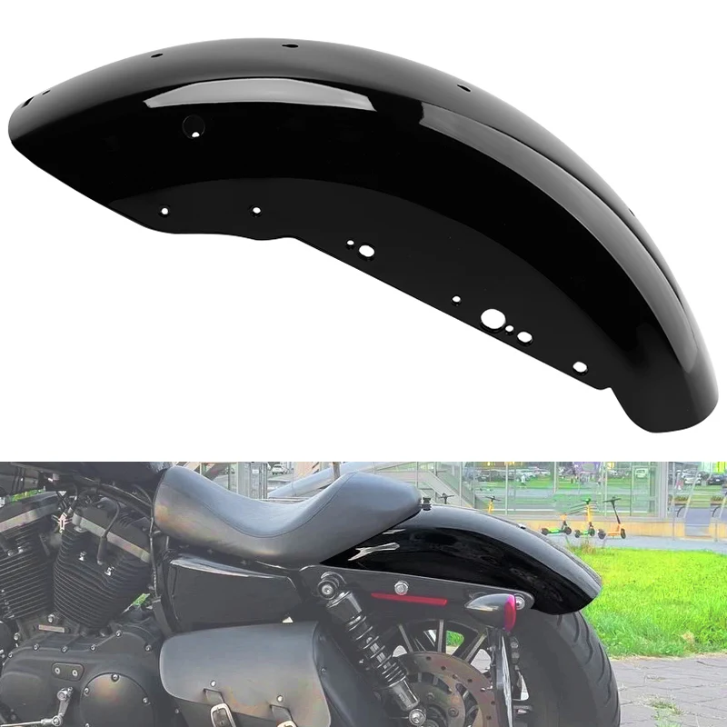 

Glossy Black Rear Fender ABS Plastic Motorcycle Rear Mud Guard For Harley Sportster 883 1200 2004 Up Replacement Part