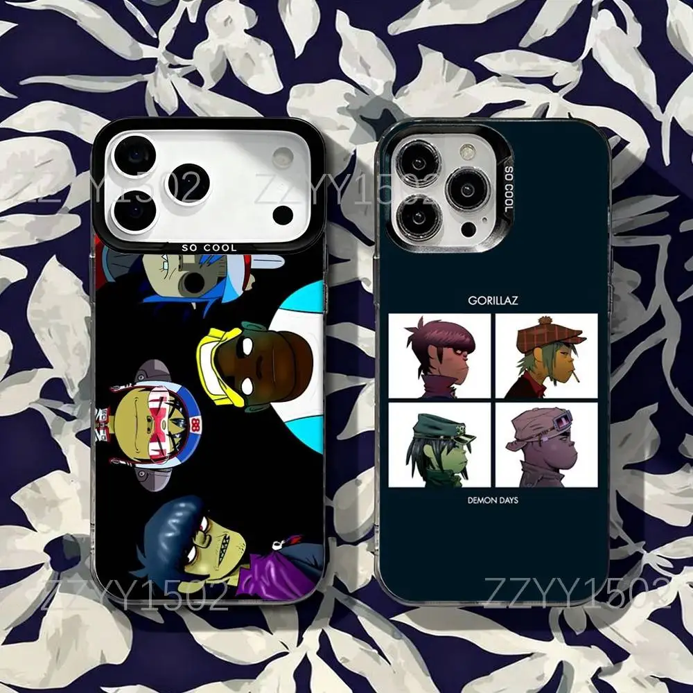 

G-Gorillaz COOL Band Phone Case For iPhone 17,16,15,14,13,12,X,8,Pro,Max,Plus,SE4,Air,Mini HD Black IMD Matte