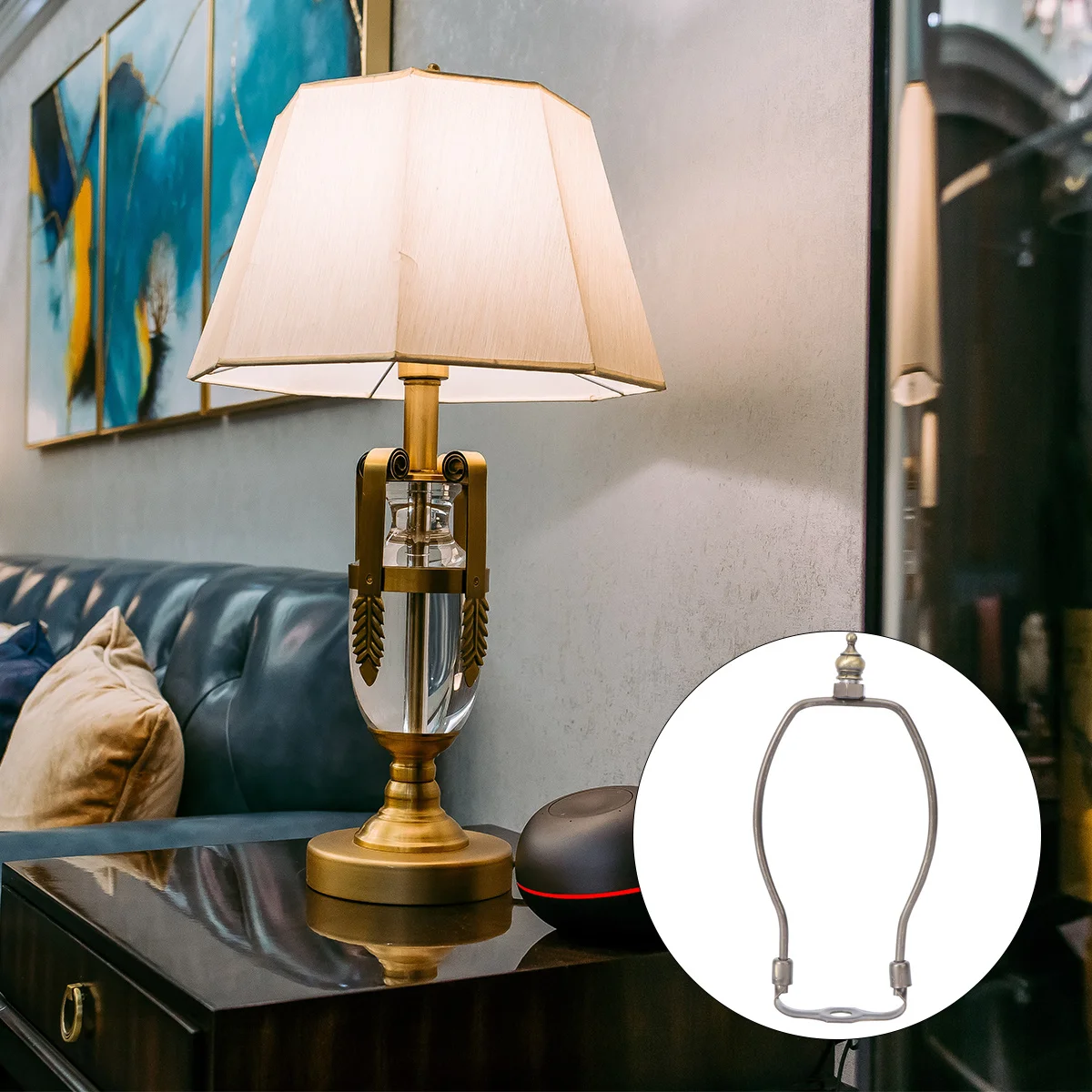 

Lampshade Fittings Holder Support Frame Attachment for Horn Shape Bracket Table Shades Holders