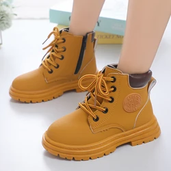 Buty dziecięce dla chłopców dziewcząt Unisex dzieci moda botki 2023 Brand New Auutmn zimowe kalosze maluchy duże dziecko 21-36