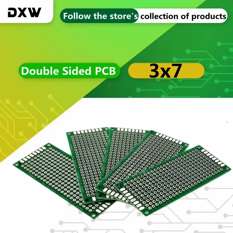 

5PCS/Lot PCB Board Prototype Board 3x7cm Double Sided Circuit Boards for PCB Board DIY Soldering Project