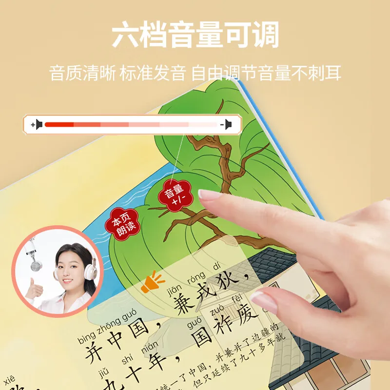 Chinese Classics Interactive Touch Sound Book for Kids - Parent-Child Bonding Educational Toy, Three Character Primer & Disciple