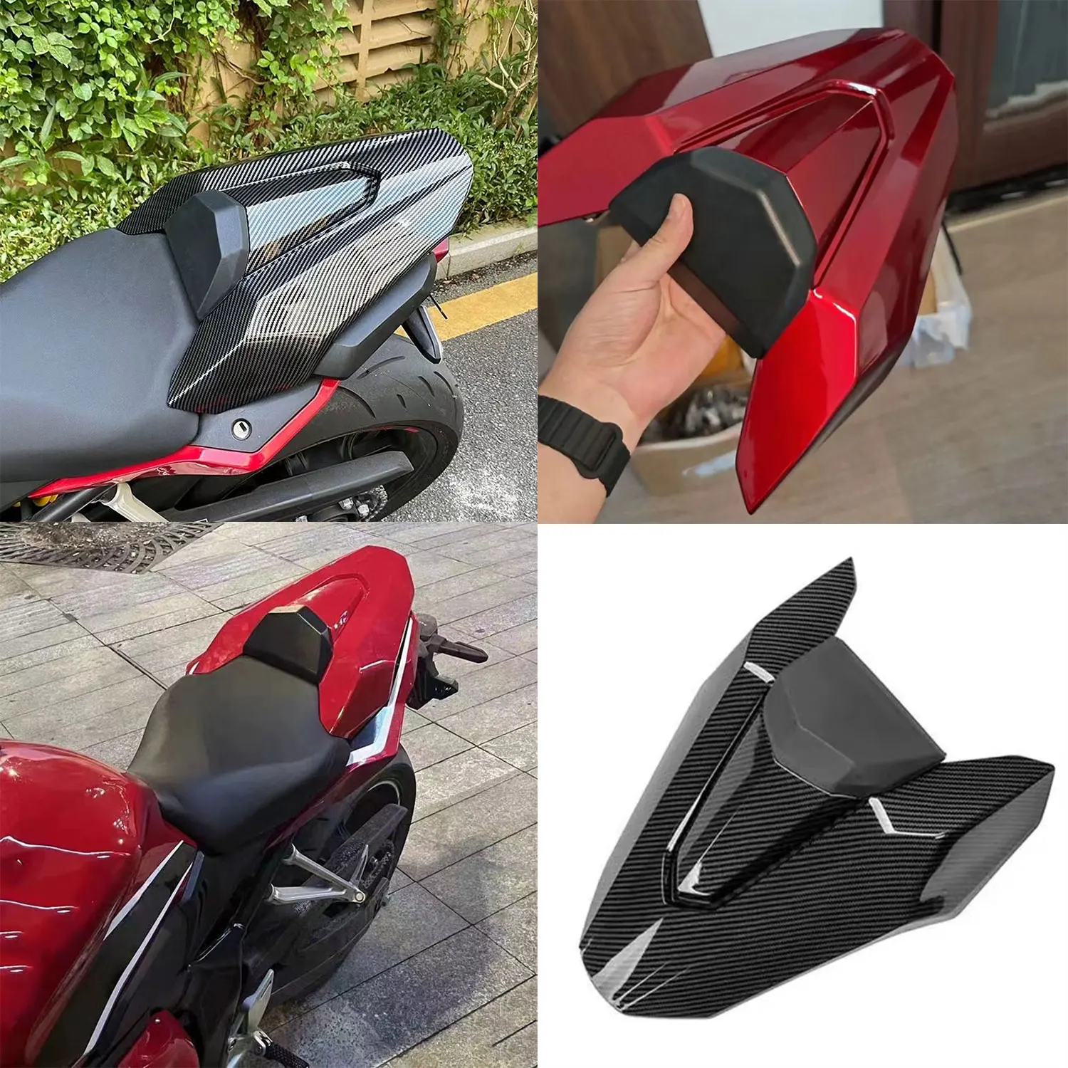

For Honda CBR650R CB650R 2019 -2022 2023 CB 650R CBR 650R Motorcycle Pillion Rear Passenger Seat Cushion Cowl Cover Hump Fairing