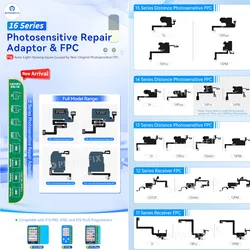 JC V1SE Receiver FPC Detecting Adaptor Ear Earpiece Floodlight Sensor Flex for iPhone X-14 15 16 17 Pro Max True tone Repair