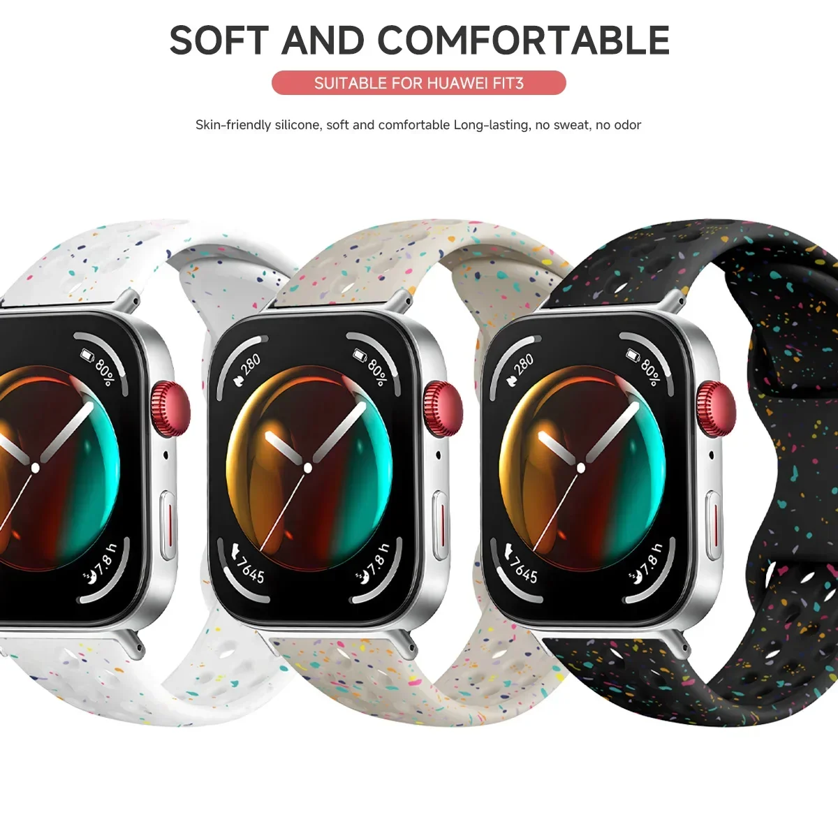 Silikonarmband für Huawei Watch Fit 5Pro 4Pro, weiches Sport-Armband für Huawei Watch Fit 5 4 Fit 3, Armband-Zubehör – Detail 13