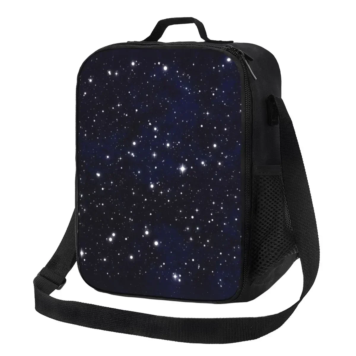 Night Sky Space Galaxy Insulated Lunch Bag for Women Universe Cooler Thermal Lunch Box Beach Camping Travel