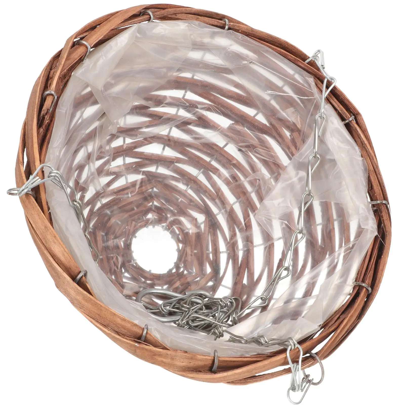 

Hanging Flower Pot Large Outdoor Planter Brown Chain Wall Decor Plant Basket Succulent Planter Balcony Holder