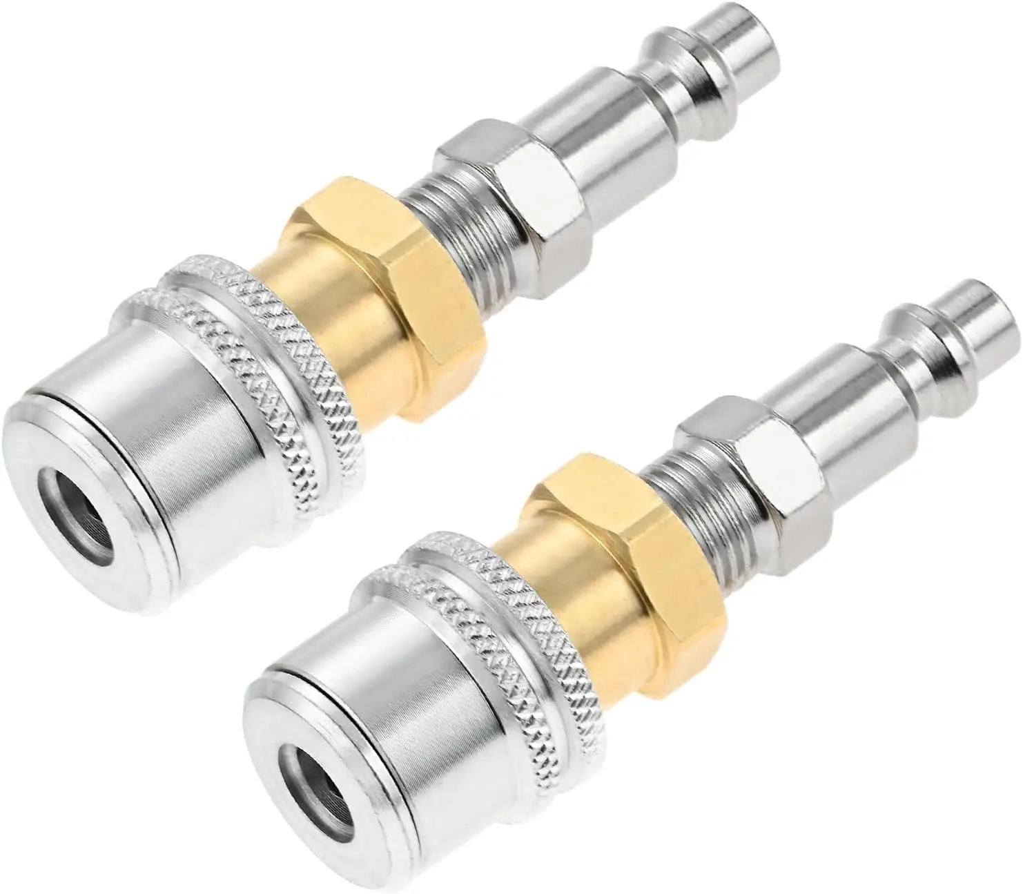 1Pc Lock On Air Chuck 1/4FNPT Closed Flow Brass Tire Air Chuck Heavy Duty Straight Locking Air Chuck