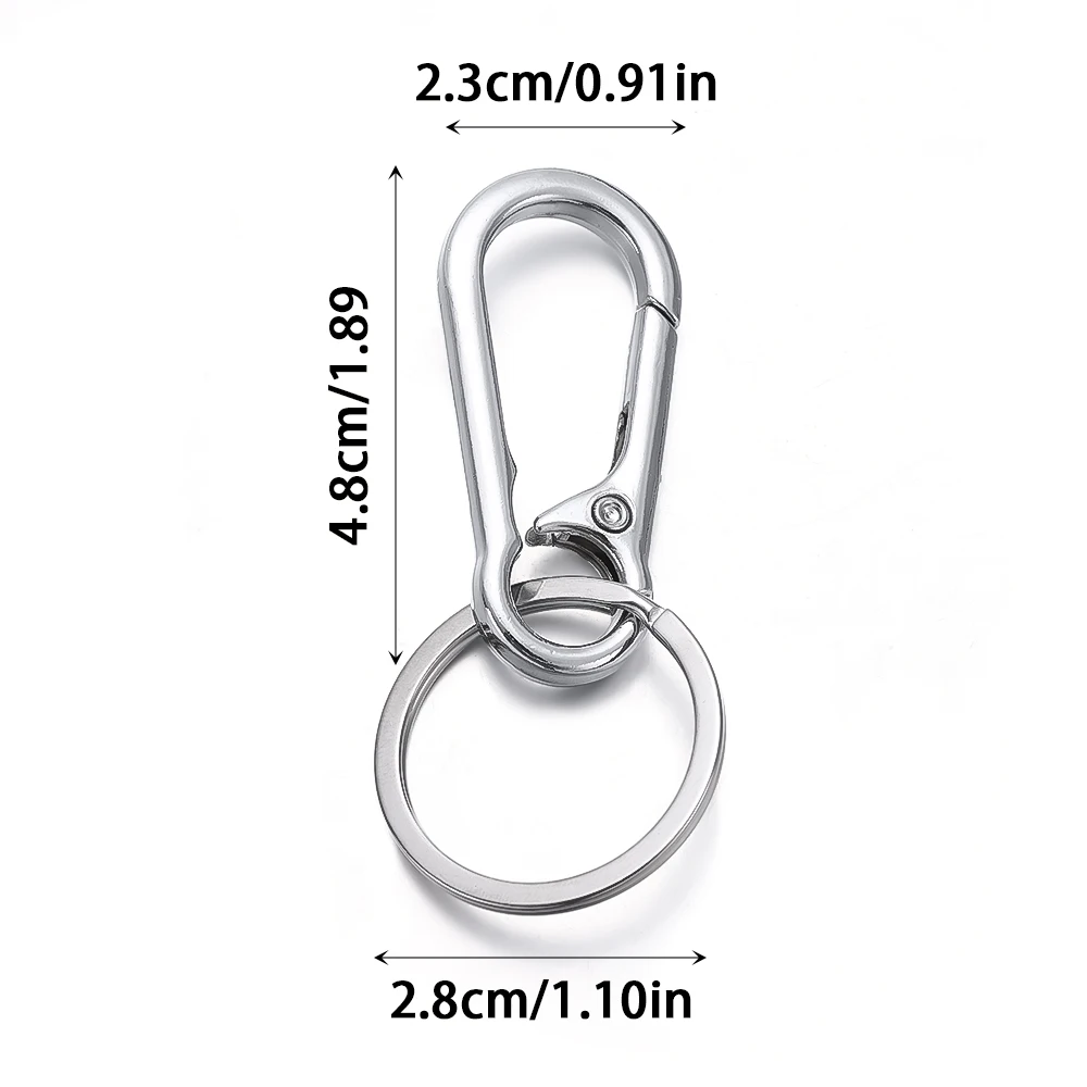 2/4/6 Stuks Kalebas Gesp Clip Sleutelhouder Rvs Sleutelhangers Klimmen Haak Auto Sterke Karabijnhaak sleutelhanger Ringen Taille Opknoping