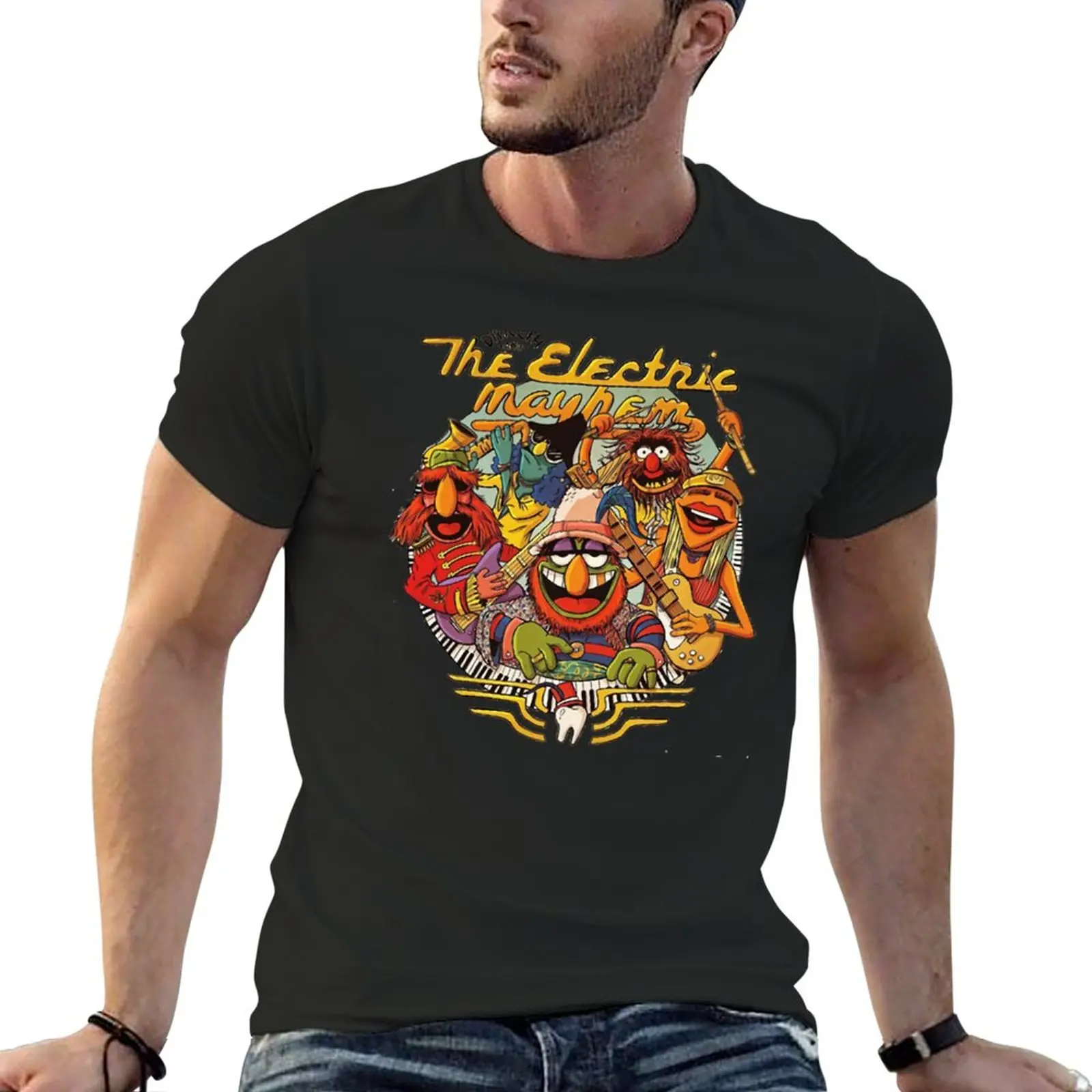 New dr teeth and the electric mayhem T-Shirt black t shirts aesthetic clothes custom t shirt slim fit t shirts for men