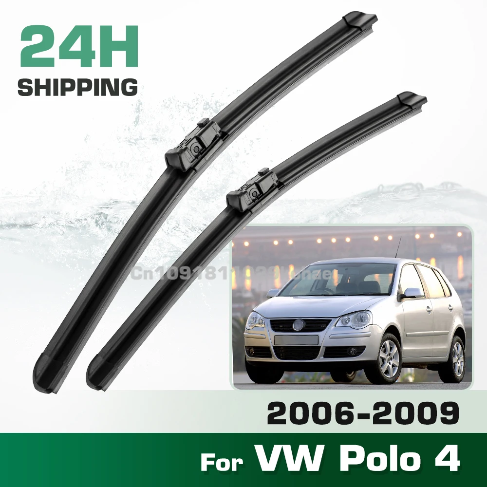 

For VW Polo 4 9N3 2006-2009 2007 2008 LHD&RHD Front Wiper Blades Windshield Windscreen Window Brush 21"+19"