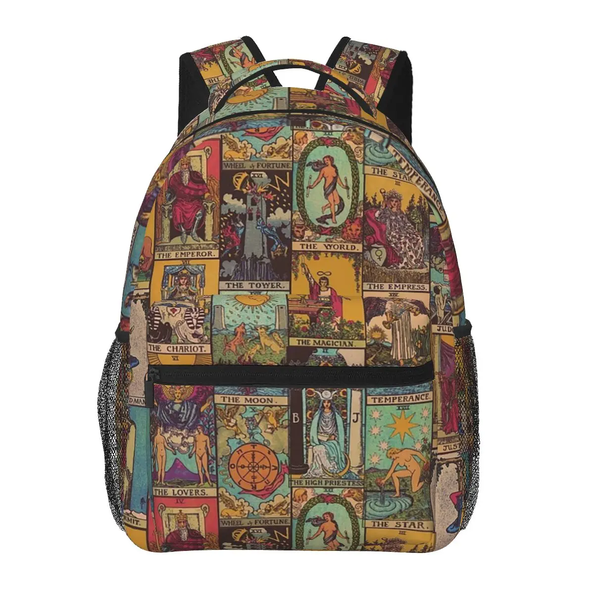 

The Major Arcana Of Tarot Vintage Patchwork Backpacks Boys Girls Bookbag Children School Bags Travel Rucksack Shoulder Bag