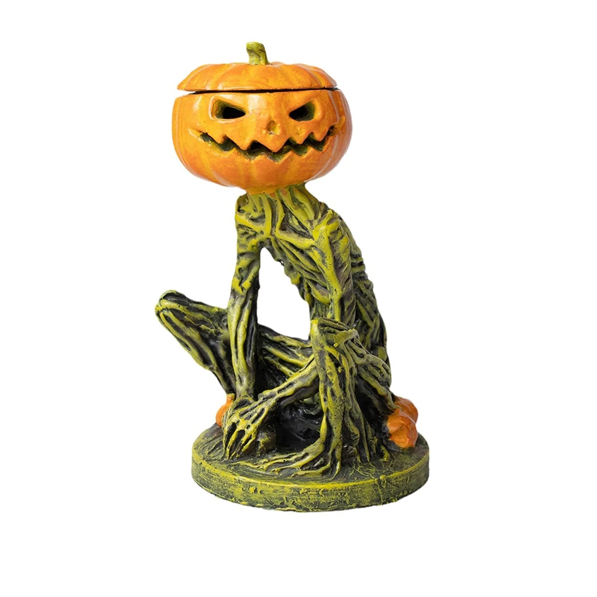 Candelabro de calabaza terrorífico, adornos versátiles, decoración del hogar