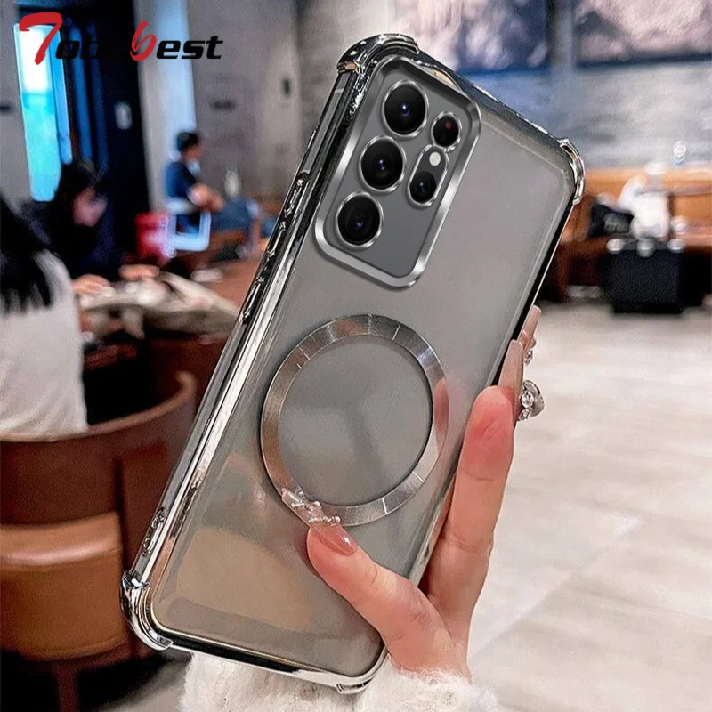 Magnetic For Magsafe Shockproof Case for Samsung Galaxy Note 20 Ultra 10 Pro Plus Wireless Charging Cover