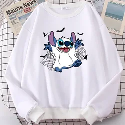 Ścieg halloween bluza z kapturem na Halloween zabawny nadruk Disney luźny sweter