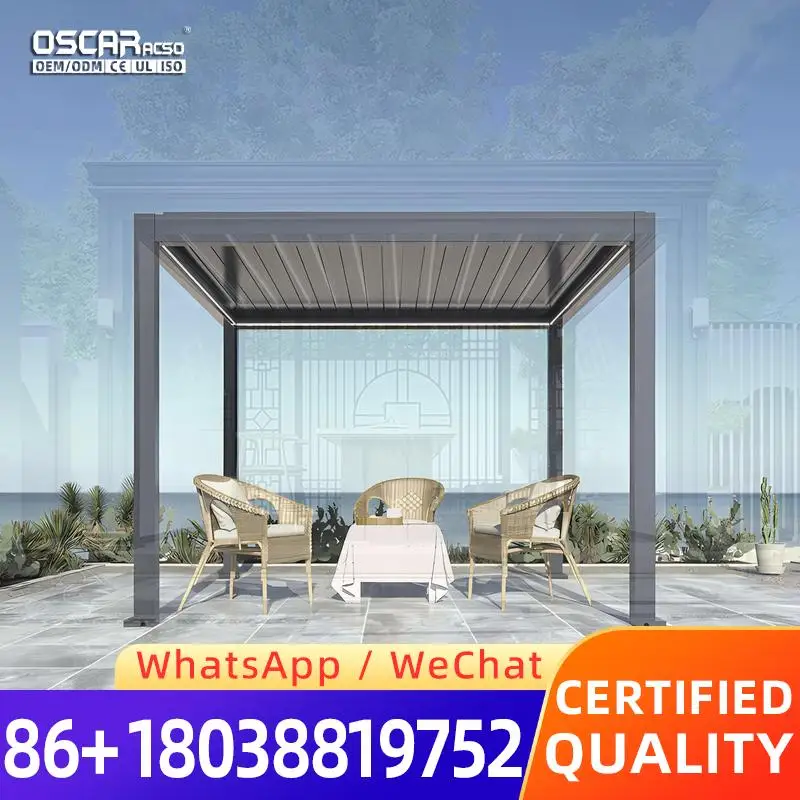 High Security 3D Outdoor Protective Fence Panels Aluminum Louver Barrier for Garden Yard Parking pergola
