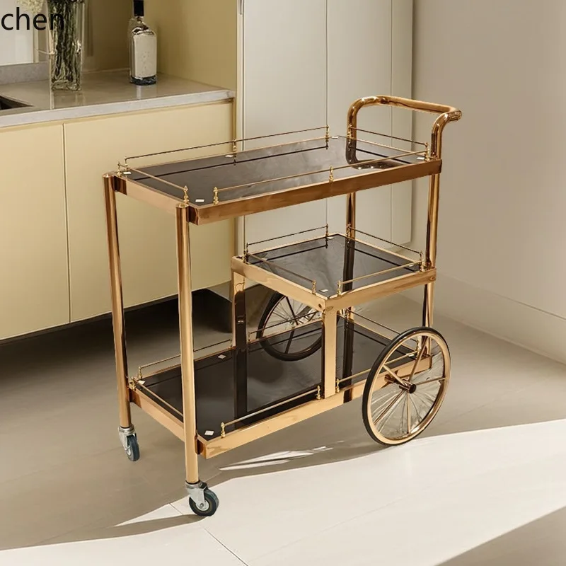 a1 Stainless Steel Beverage Cart Hotel Service Push Tea Cart