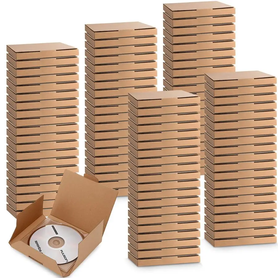 

Коробки для CD-дисков (5 шт.): 5,5 x 8 дюймов x 7,16 дюймов, гофрированные почтовые пакеты для переезда, доставки, хранения или малого бизнеса